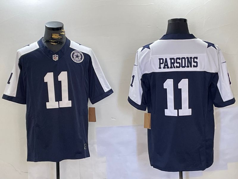 Men Dallas Cowboys #11 Parsons Blue 2024 Nike Three generations Vapor Limited NFL Jersey style 2->dallas cowboys->NFL Jersey